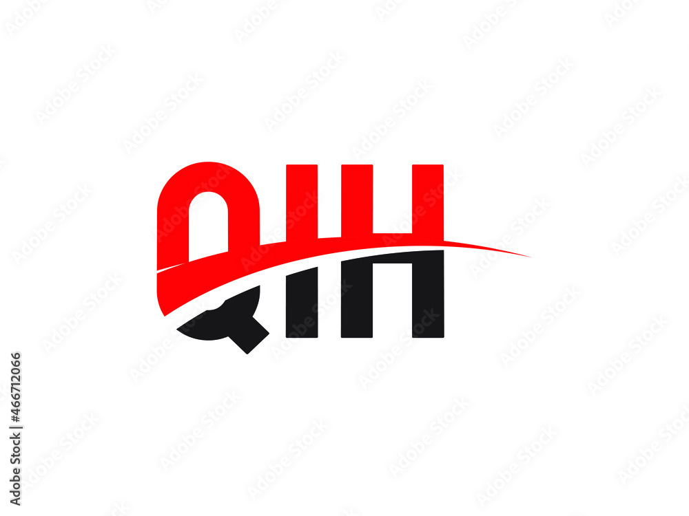 QIH Letter Initial Logo Design Vector Illustration