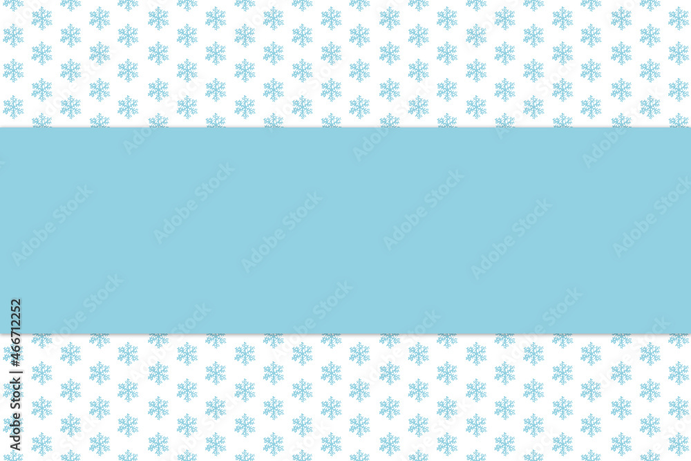 Blue snowflakes on a white background with blue paper. Christmas or New Year pattern. Winter decor element. Place for your text. Blue snowflakes on a white background with blue paper. Christmas or New Year pattern. Winter decor element. Place for your text.