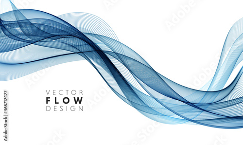 Vector abstract colorful flowing wave lines isolated on white background. Design element for wedding invitation, greeting card