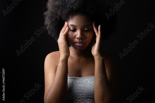 stress and headache in an African female 