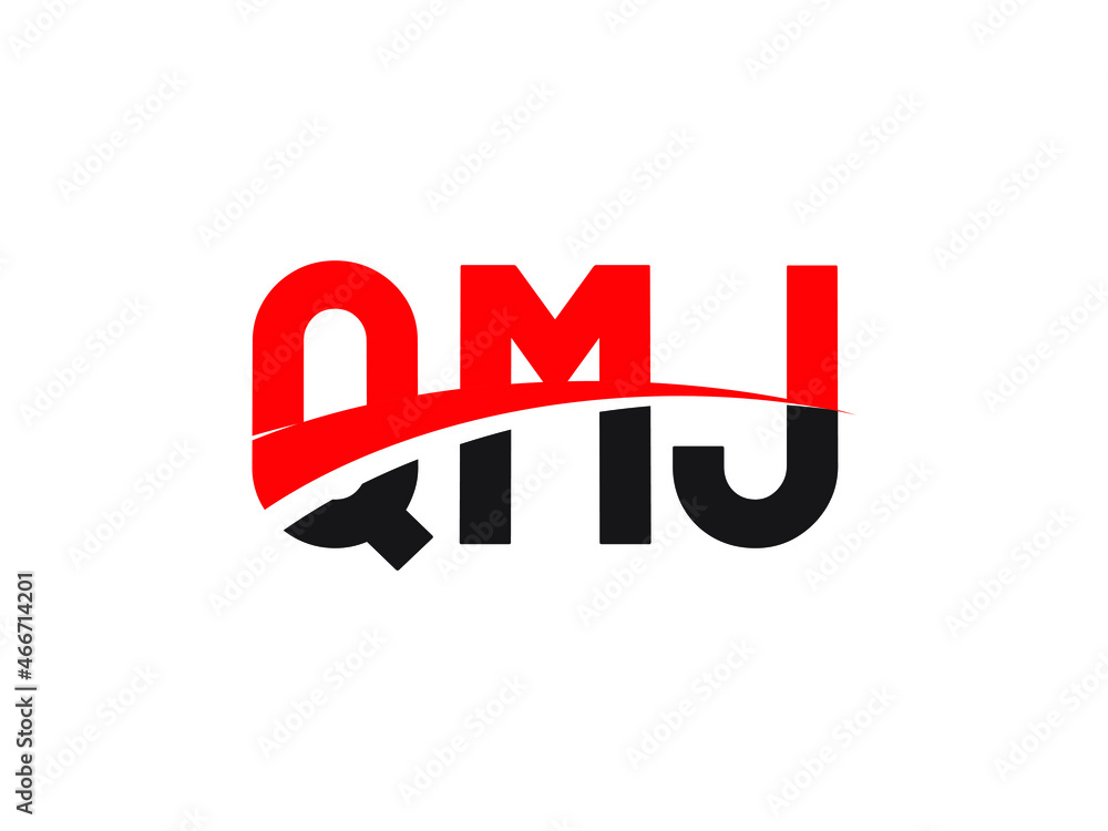 QMJ Letter Initial Logo Design Vector Illustration