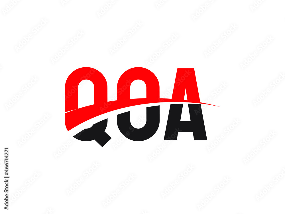 QOA Letter Initial Logo Design Vector Illustration QOA Letter Initial Logo Design Vector Illustration