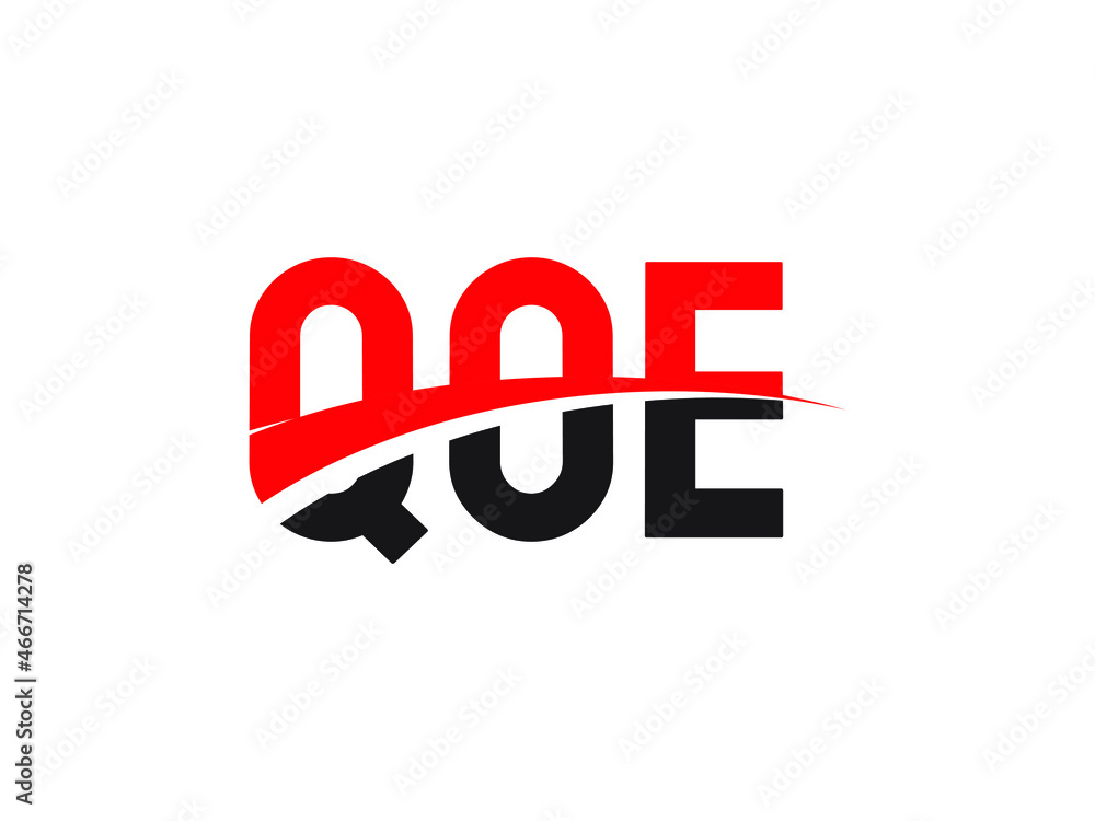 Fototapeta premium QOE Letter Initial Logo Design Vector Illustration