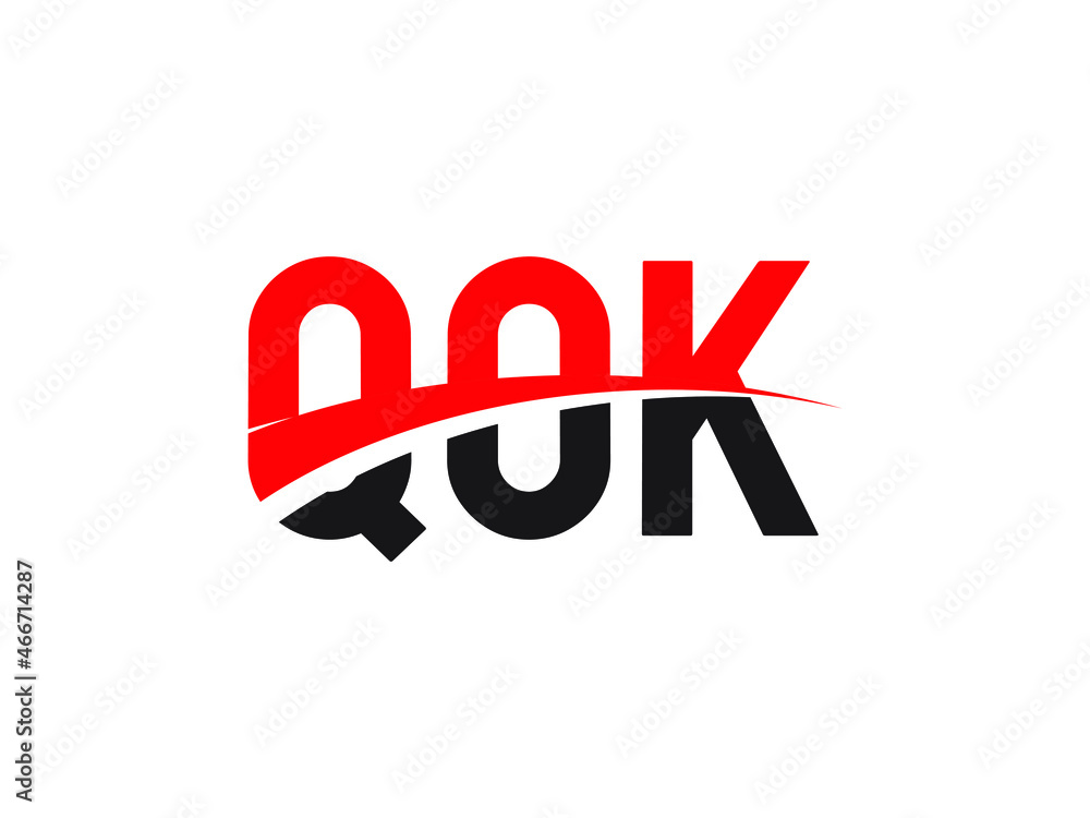QOK Letter Initial Logo Design Vector Illustration QOK Letter Initial Logo Design Vector Illustration