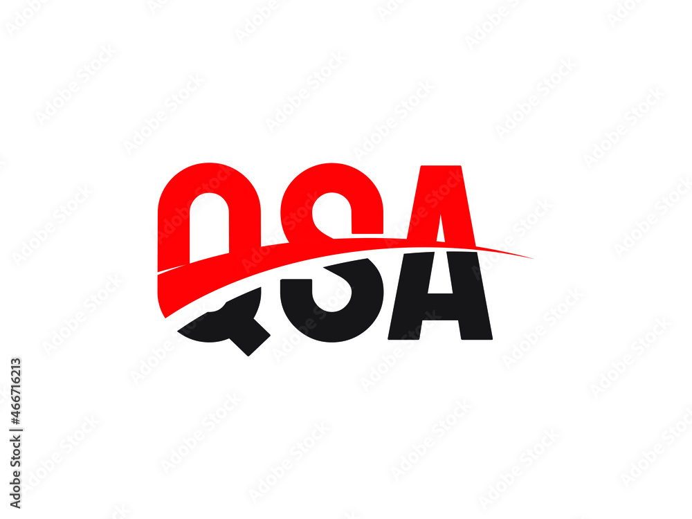 QSA Letter Initial Logo Design Vector Illustration QSA Letter Initial Logo Design Vector Illustration