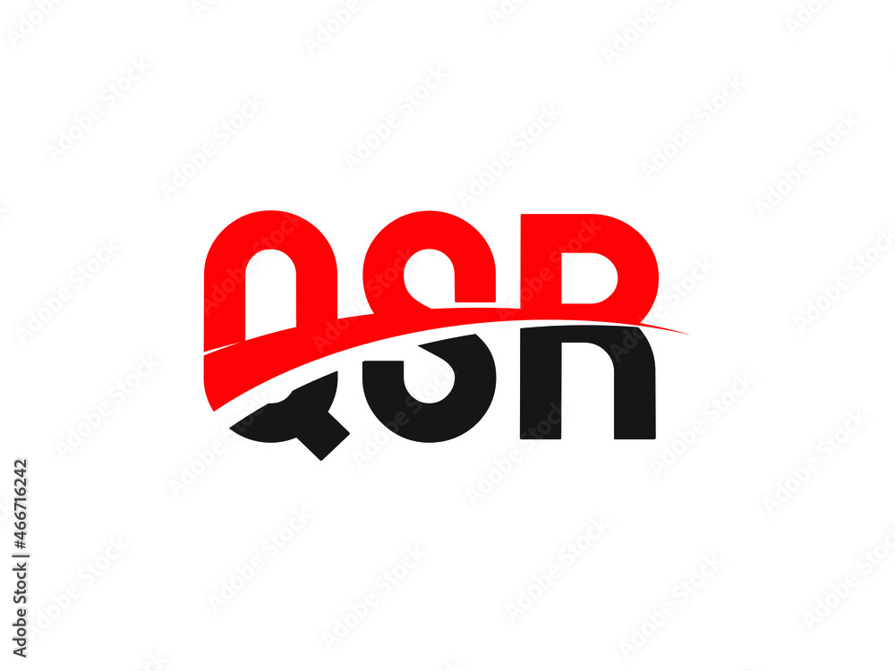 QSR Letter Initial Logo Design Vector Illustration QSR Letter Initial Logo Design Vector Illustration