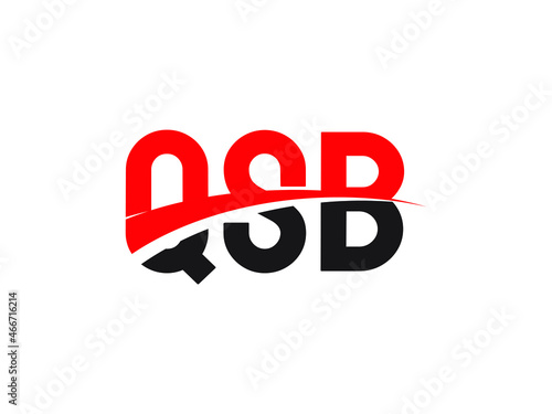 QSB Letter Initial Logo Design Vector Illustration