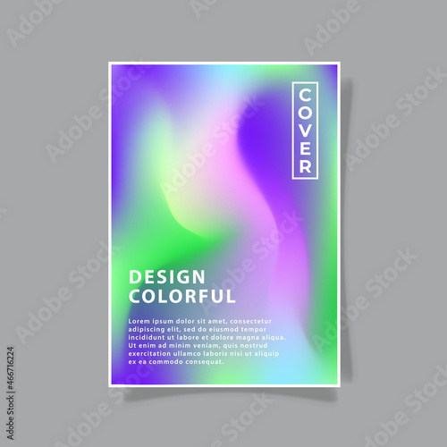Wallpaper Mural gradation mesh style futuristic cover template, soft color, abstract fluid pattern, design vector graphic Torontodigital.ca