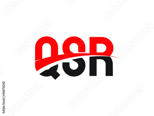 QSR Letter Initial Logo Design Vector Illustration