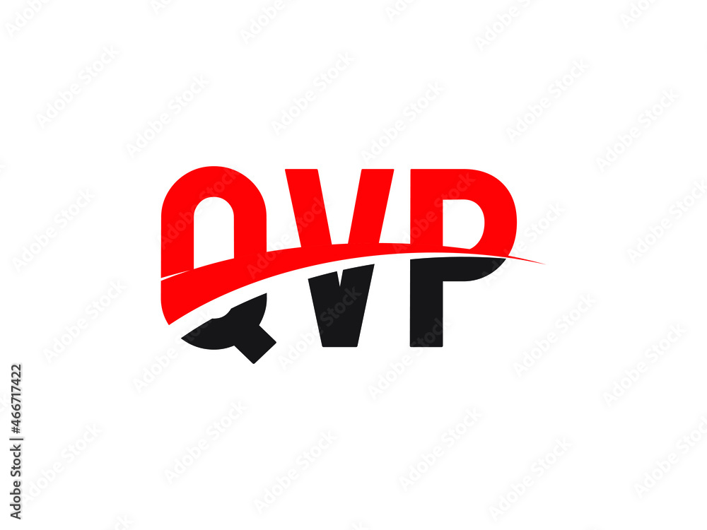 QVP Letter Initial Logo Design Vector Illustration