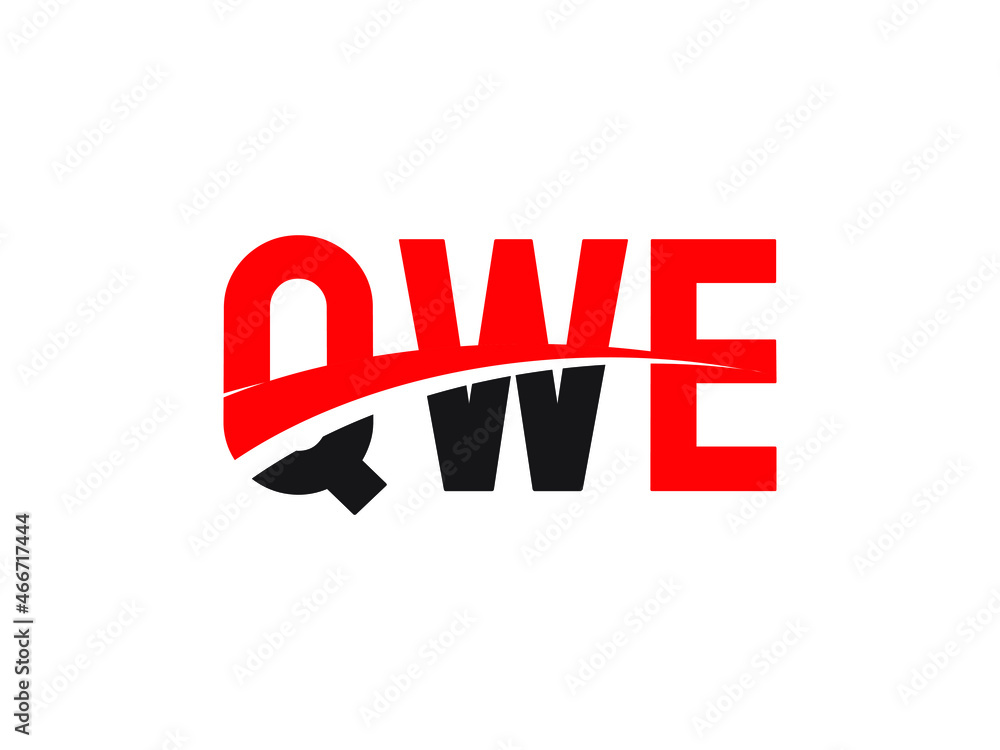 Fototapeta premium QWE Letter Initial Logo Design Vector Illustration