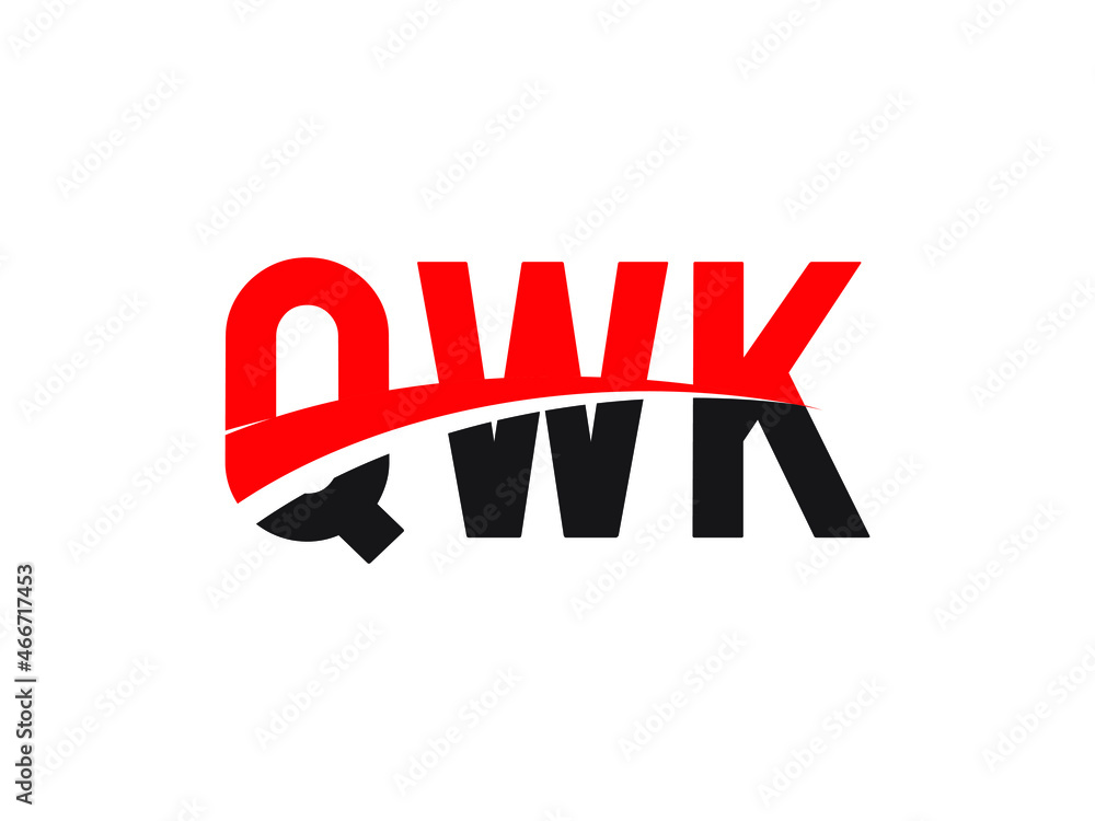 QWK Letter Initial Logo Design Vector Illustration