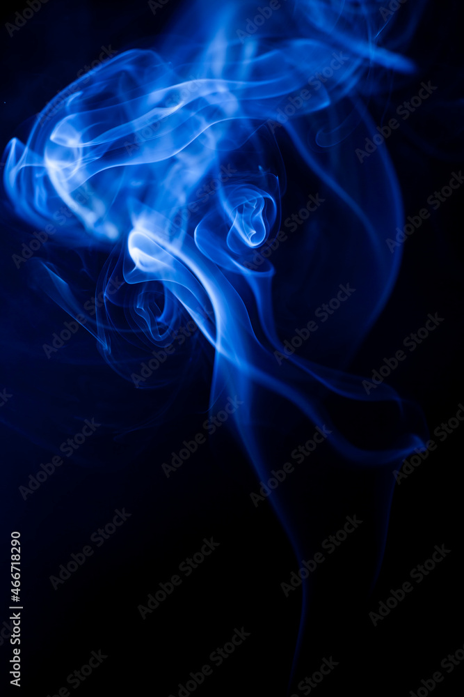 Motion blue smoke on black background. Motion blue smoke on black background.