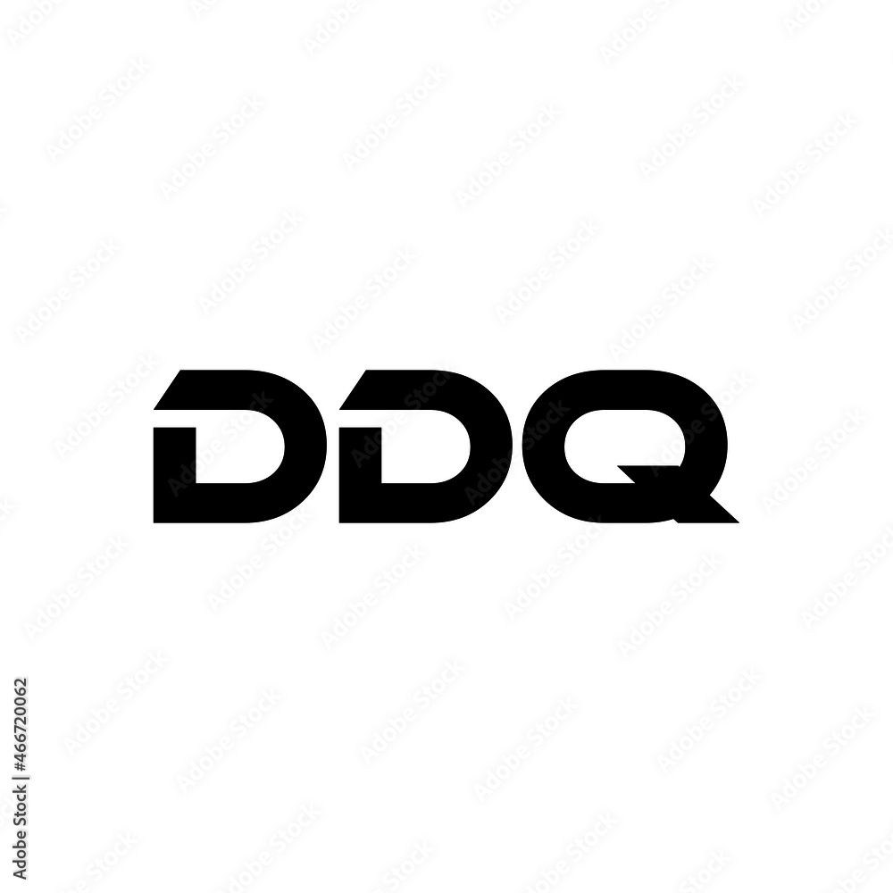 DDQ letter logo design with white background in illustrator, vector logo modern alphabet font overlap style. calligraphy designs for logo, Poster, Invitation, etc.