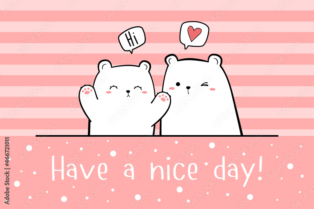 white bear couple cartoon vector illustration white bear couple cartoon vector illustration