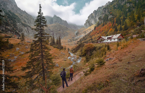 Malaiesti Chalet And Valley On A Autumn Day