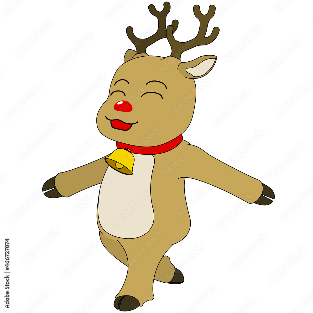 トナカイのキャラクターが歩いているイラスト アウトラインあり Stock Illustration Adobe Stock トナカイのキャラクターが歩いているイラスト アウトラインあり Stock Illustration Adobe Stock
