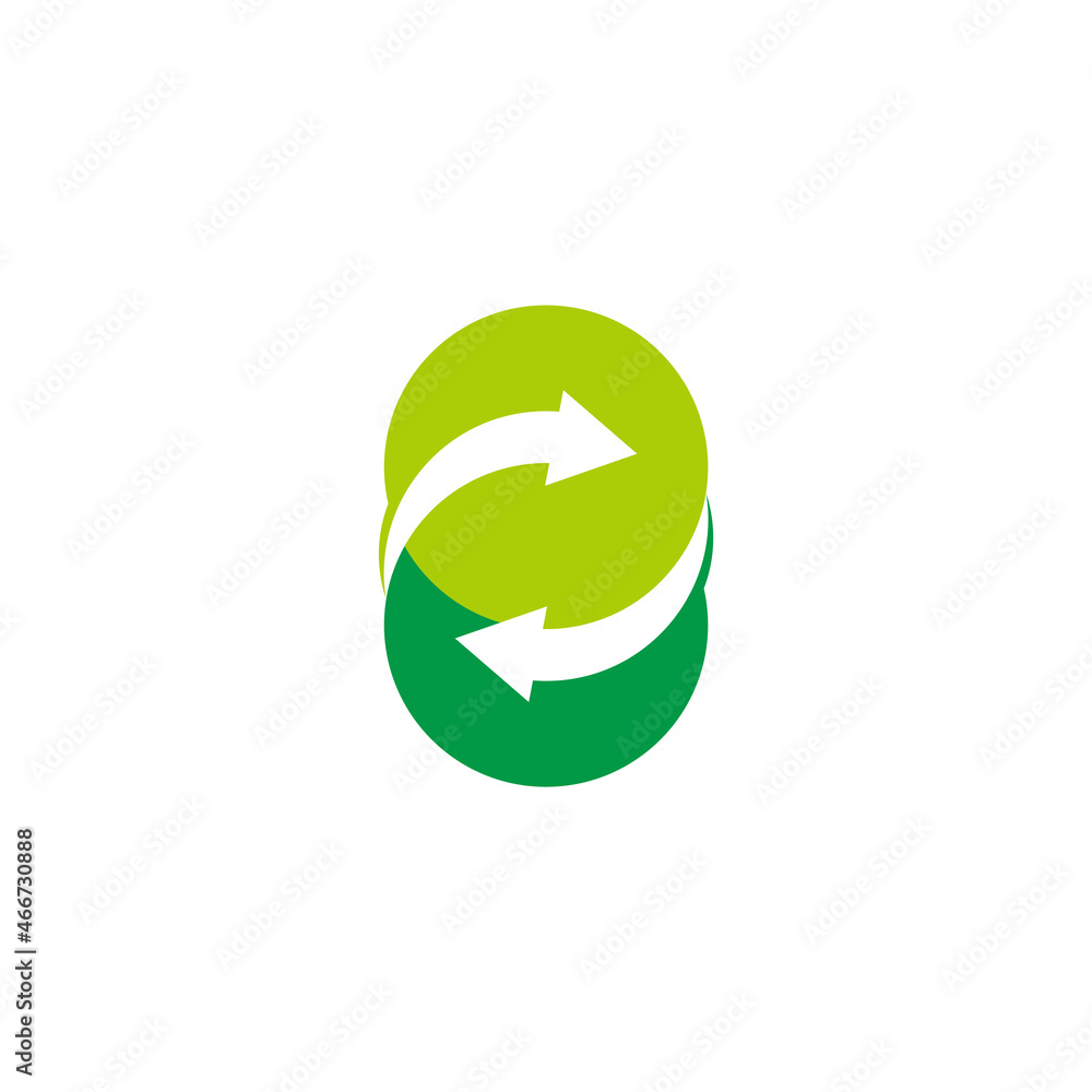 two arrows opponent direction exchange recycle symbol vector two arrows opponent direction exchange recycle symbol vector