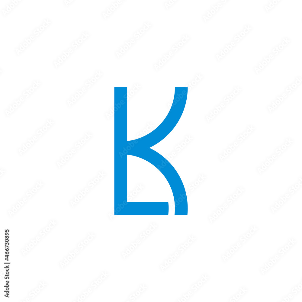 letter lk simple geometric line flat clear logo vector letter lk simple geometric line flat clear logo vector