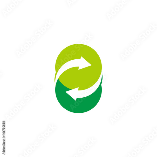 two arrows opponent direction exchange recycle symbol vector