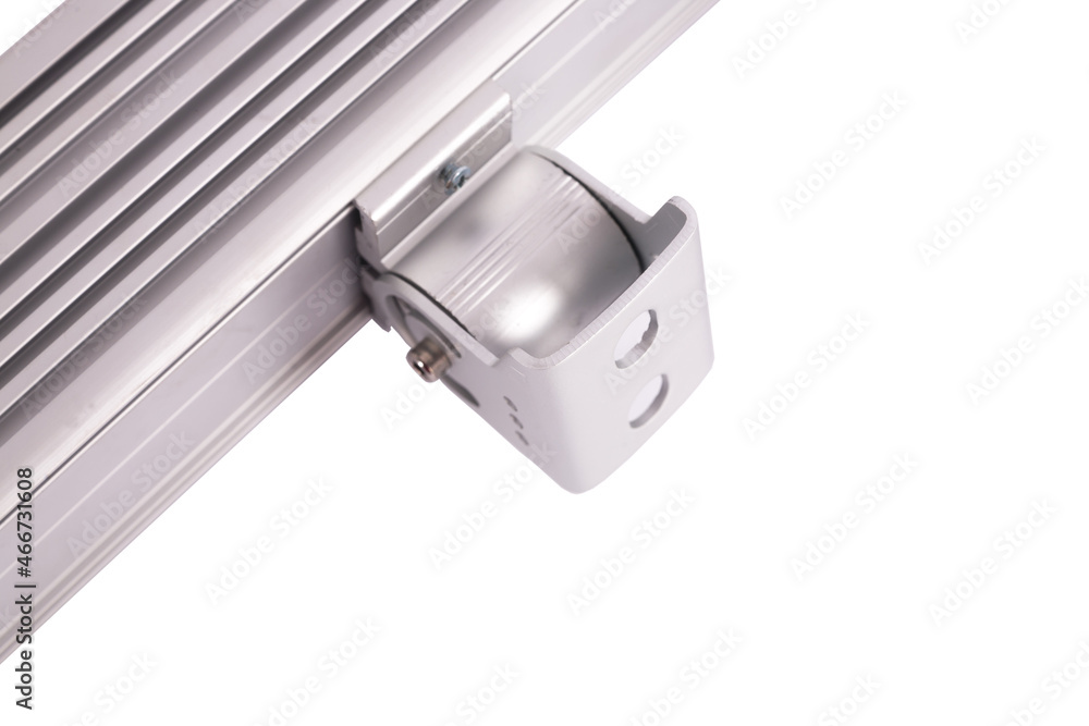Fixing an aluminum lamp, on a white background Fixing an aluminum lamp, on a white background