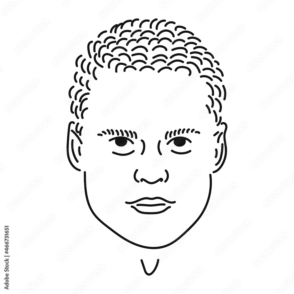Handsome and elegant man line art Handsome and elegant man line art