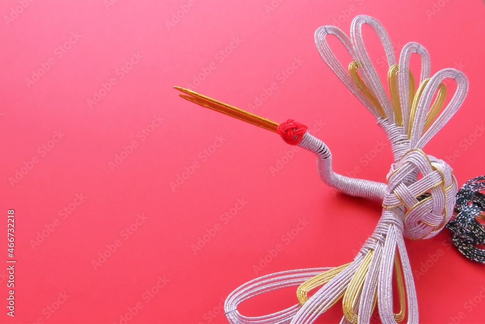 鶴の水引細工 年賀状 お正月 新年 結婚 寿 日本 Stock Photo Adobe Stock