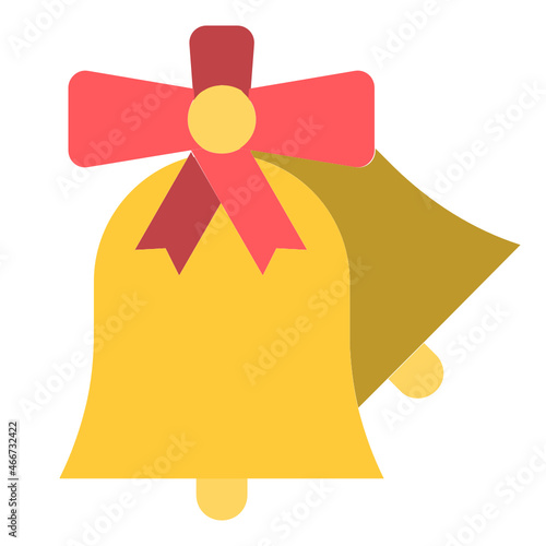 bell icon flat color .