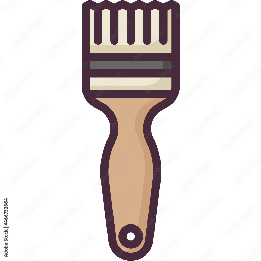 Naklejka premium Brush line icon