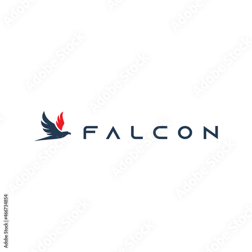 falcon vector logo design. logo template