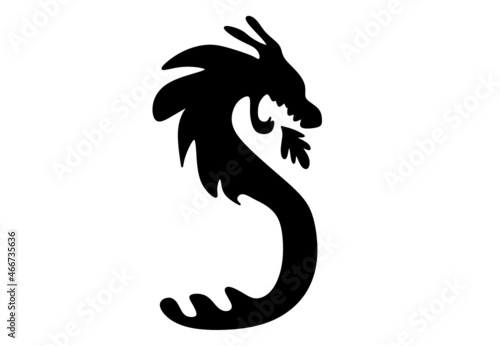 Silhouette of a dragon.