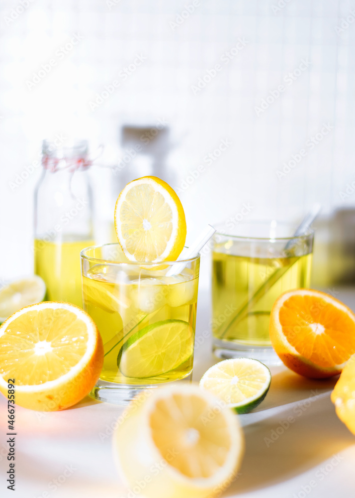 Lemonade. Cold drink. Vitamins. Lemon and orange juice Lemonade. Cold drink. Vitamins. Lemon and orange juice