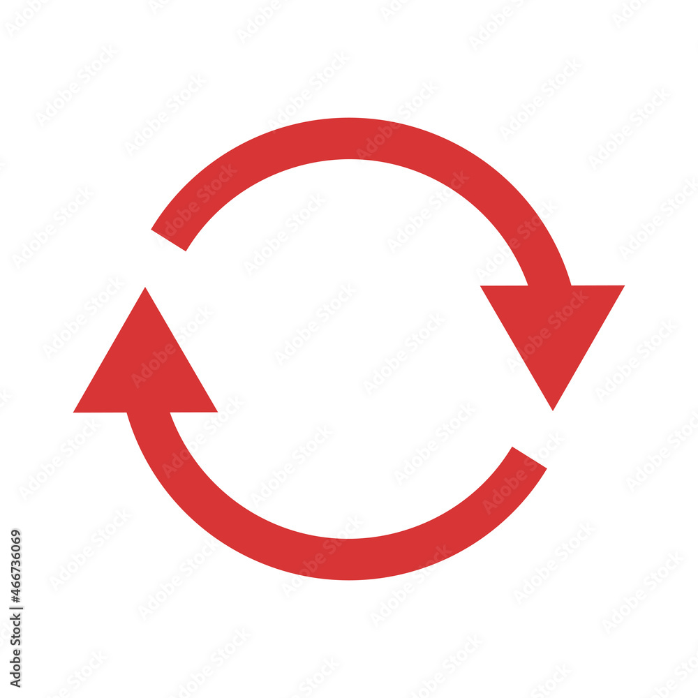 Refresh vector icon. Red symbol Refresh vector icon. Red symbol