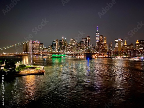 Lower Manhattan,World Trade Center,Manhattan, Brooklyn BridgeNew York City, from Manhattan Bridge