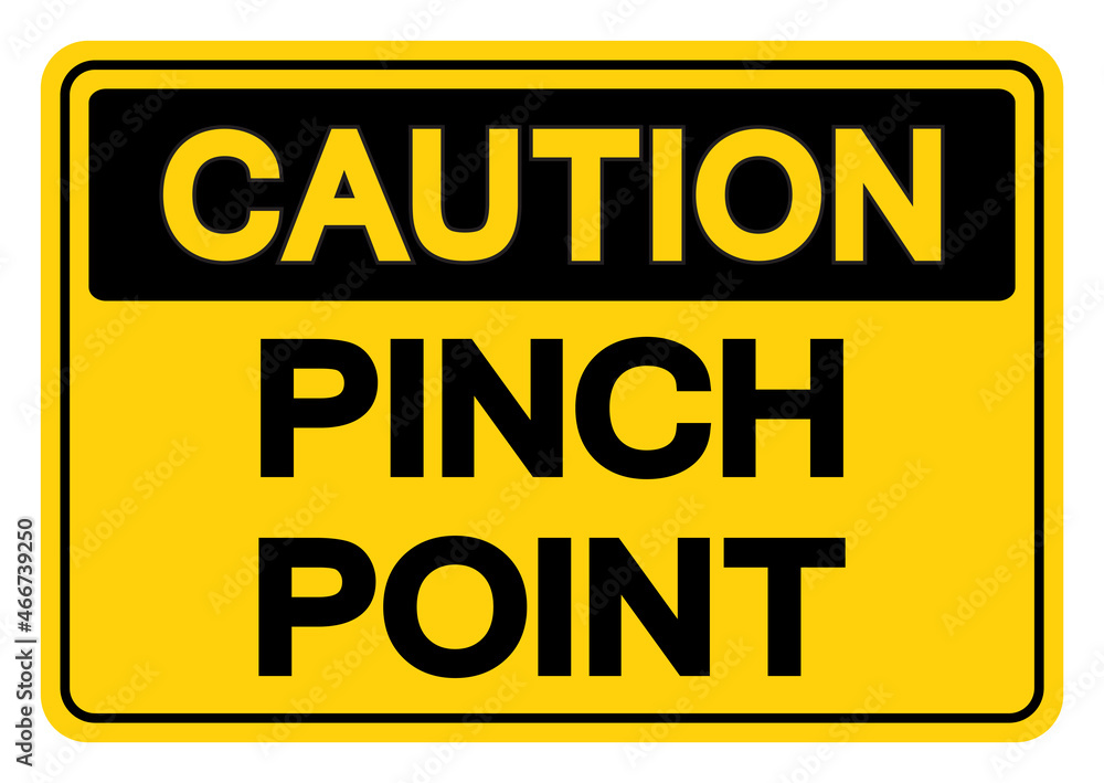 Caution Pinch Point Symbol Sign,Vector Illustration, Isolate On White Background Label. EPS10 Caution Pinch Point Symbol Sign,Vector Illustration, Isolate On White Background Label. EPS10