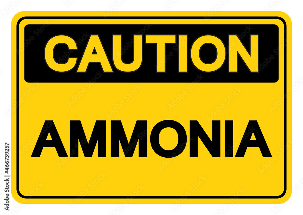 Caution Ammonia Symbol Sign,Vector Illustration, Isolate On White Background Label. EPS10