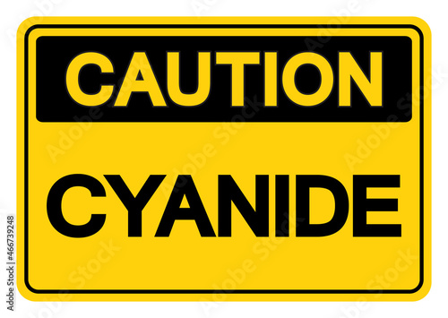Caution Cyanide Symbol Sign, Vector Illustration, Isolated On White Background Label .EPS10
