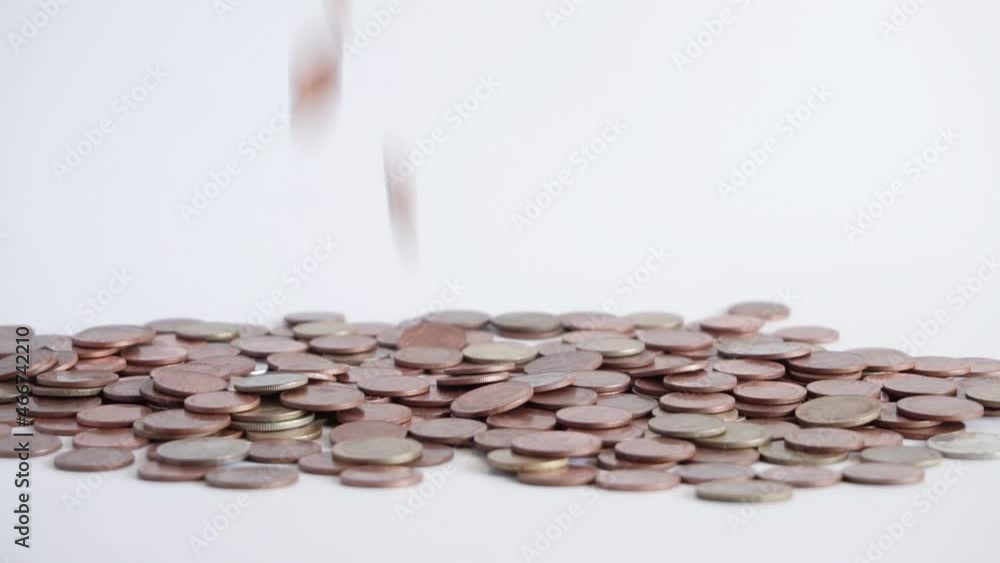 FHD. Save money and account banking for finance concept, Coin in bottle, Bankruptcy concept FHD. Save money and account banking for finance concept, Coin in bottle, Bankruptcy concept