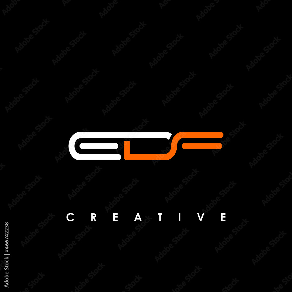 EDF Letter Initial Logo Design Template Vector Illustration EDF Letter Initial Logo Design Template Vector Illustration