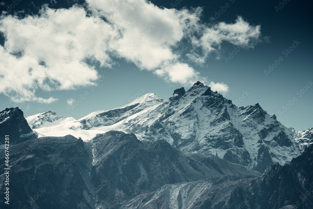 Langtang Range. 
This is located at Langtang, Nepal.