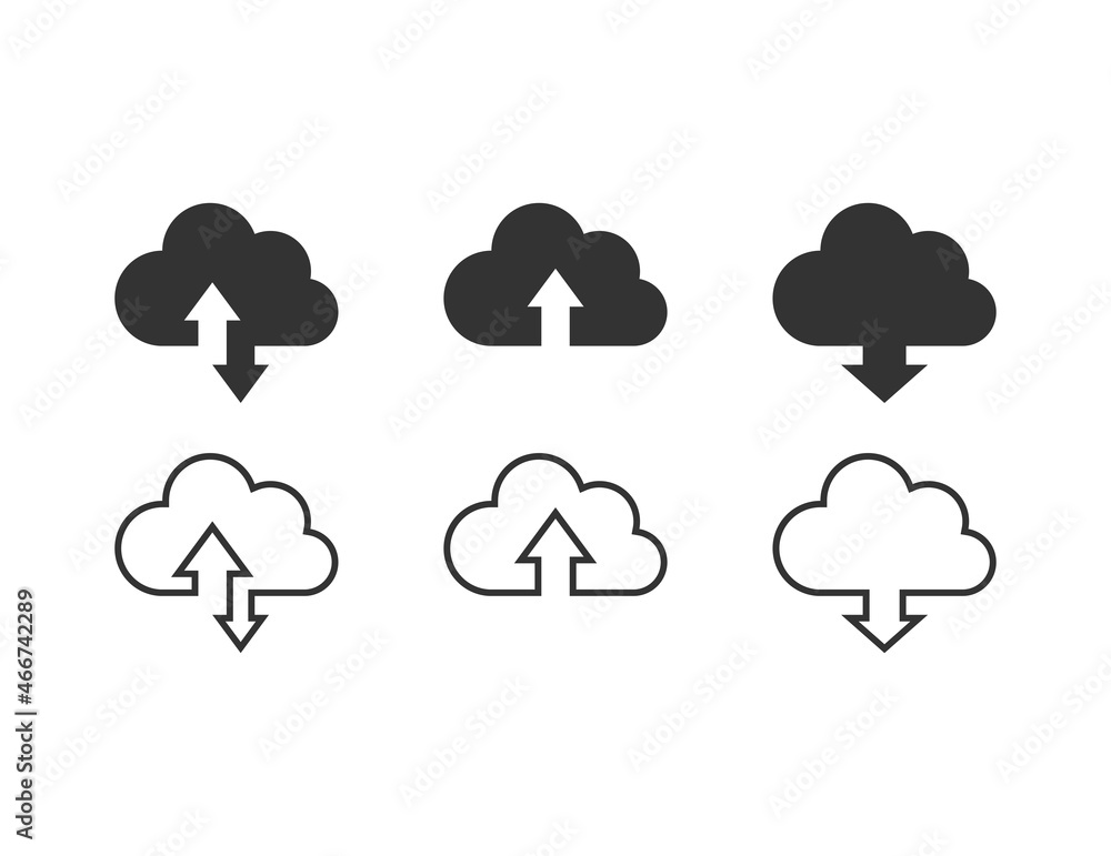 internet clouds icon collection vector isolated internet clouds icon collection vector isolated