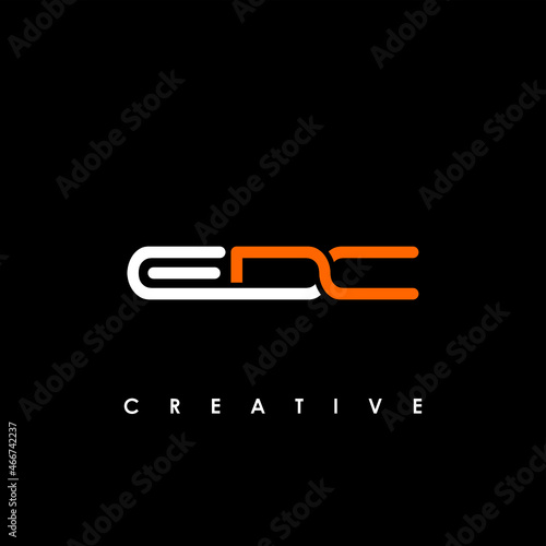 EDC Letter Initial Logo Design Template Vector Illustration