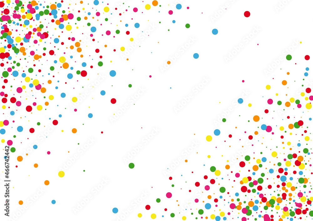 Multicolored Dot Banner Illustration. Confetti Sale Background. Blue Falling Round. Red Carnaval Circle Texture. Multicolored Dot Banner Illustration. Confetti Sale Background. Blue Falling Round. Red Carnaval Circle Texture.