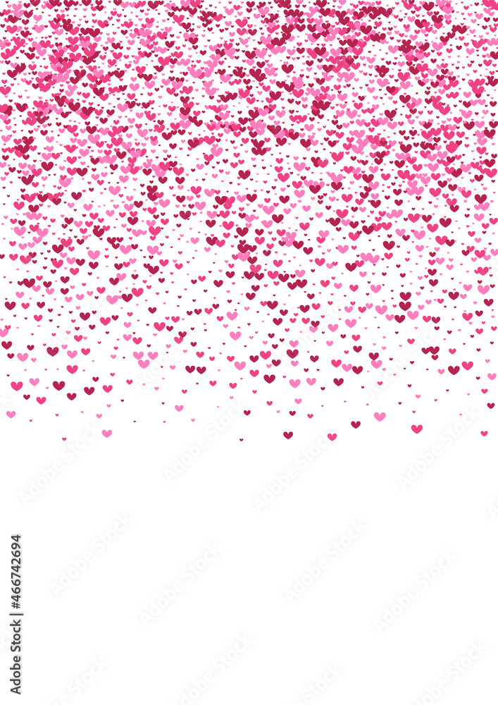 Rose Burst Heart Wallpaper. Pink Valentines Frame. Purple Confetti Ornament. Red Day Background. Spray Illustration.