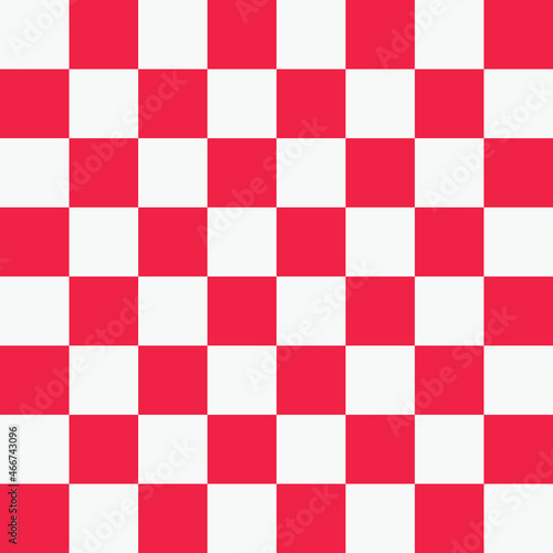 Abstract background red and white Chessboard Pattern Optical illusion Texture. for your design