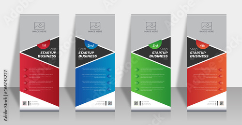 Set of templates with a design of vertical banners.