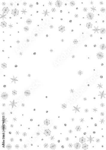 Luminous Snow Background White Vector. Dot Spray Texture. Grey Flake Christmas. Metal Wintry Card.