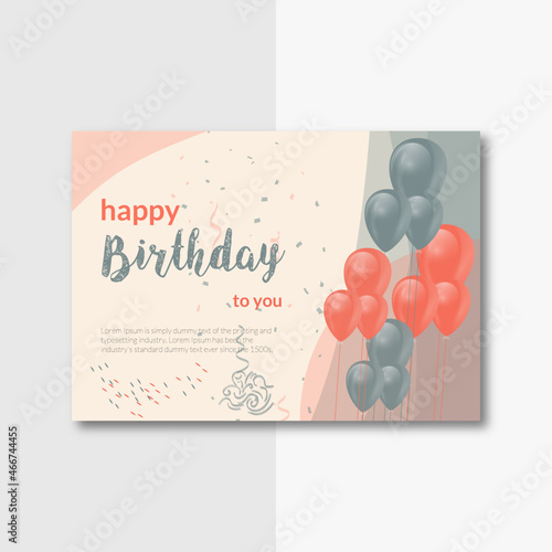 Banner template with happy birthday