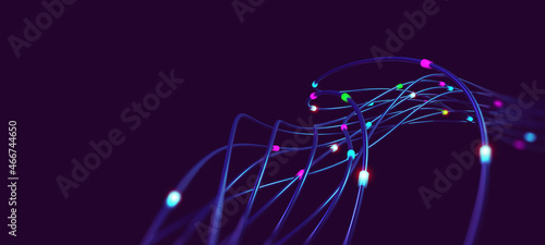 Photos Abstract nanofiber 3D illustration