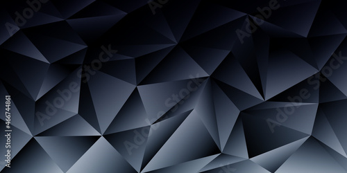 Dark geometric abstract banner - triangle sleek design background